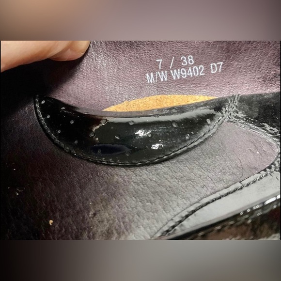 Born Black Bow Embellished Leather Ballet Flats Size 7 - Picture 11 of 11